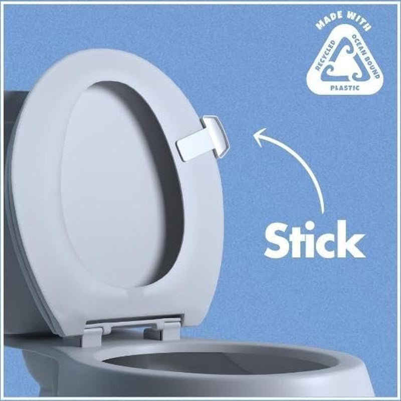 Toilet Seat Handle - Lift More, Less Mess -Easy Application 2 Pack White