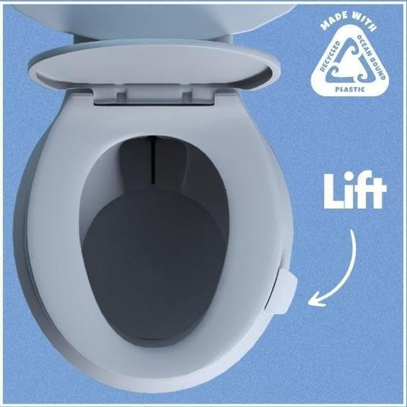 Toilet Seat Handle - Lift More, Less Mess -Easy Application 2 Pack White